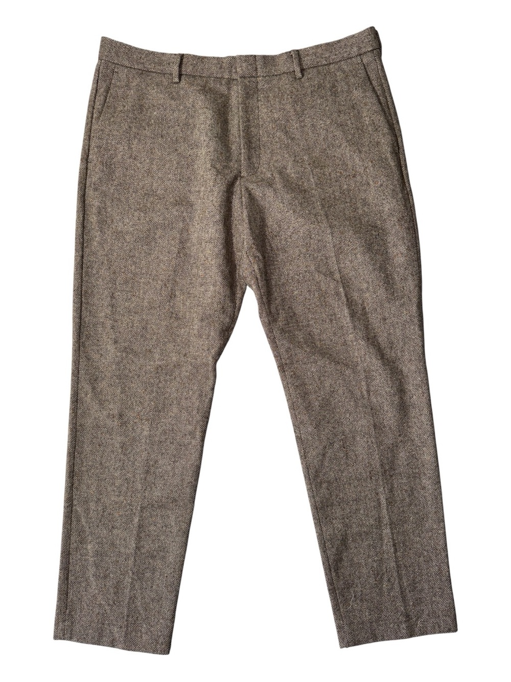 J. Crew mens 36x30 brown slim fit Thompson wool blend tweed dress pants EUC